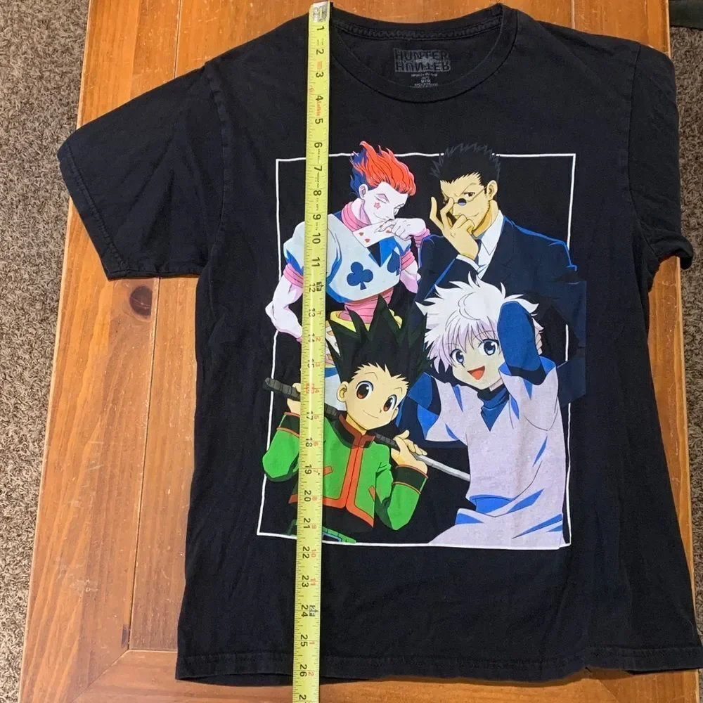 ANIME, Black Cotton T-Shirt, HUNTER